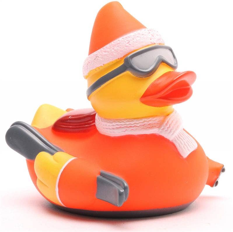Skier bath duck - orange