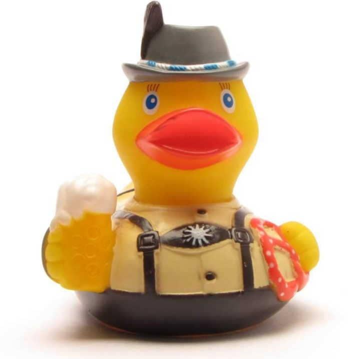 Bayer rubber duck with pretzel - rubber duck