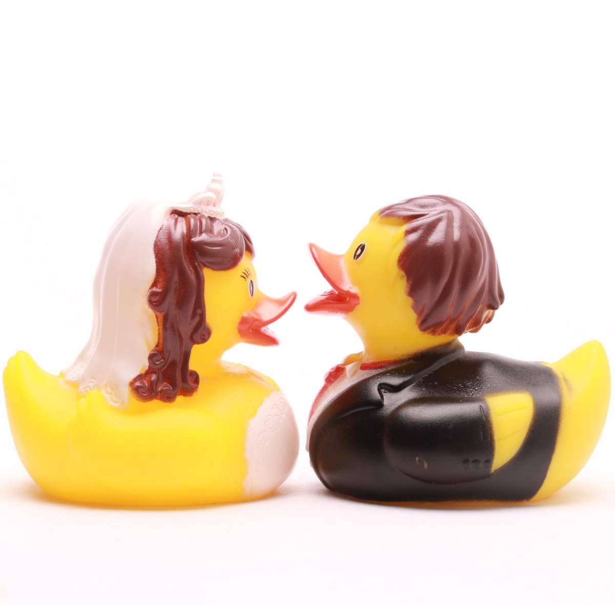 Bride and Groom Rubber Ducks - Rubber Duck Wedding Couple