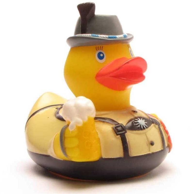 Bayer rubber duck with pretzel - rubber duck