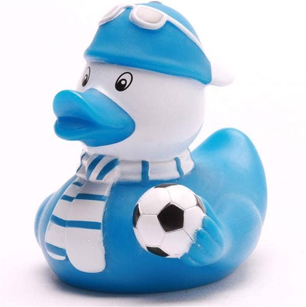 Soccer fan - blue - rubber duck