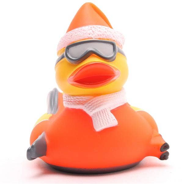 Skier bath duck - orange