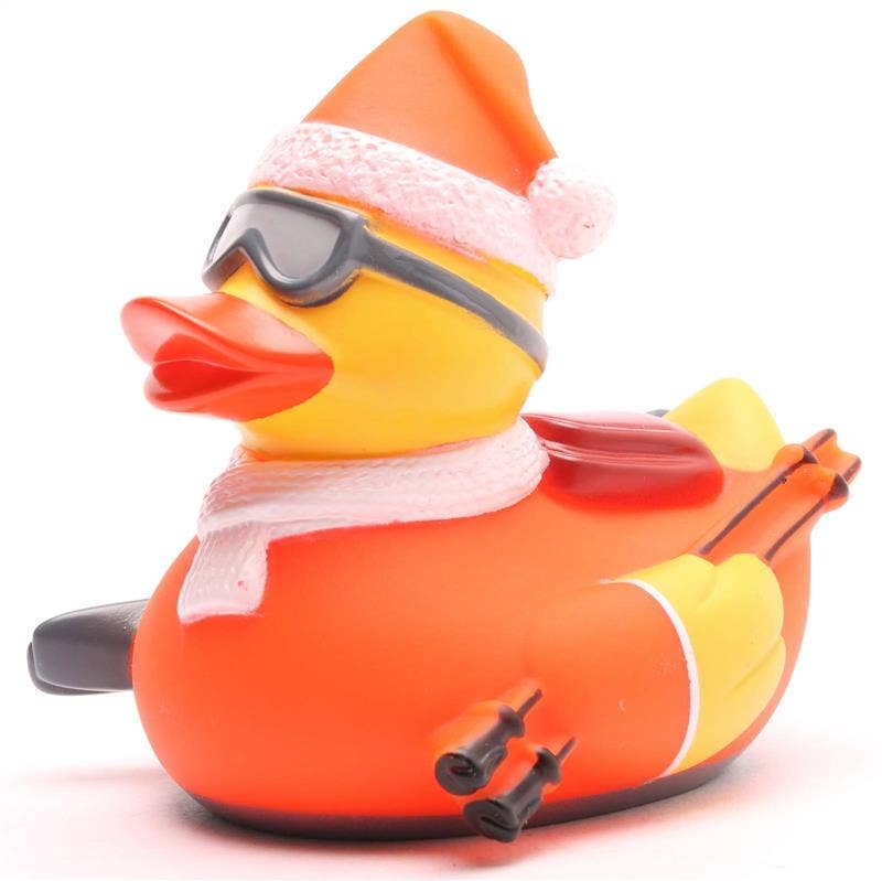 Skier bath duck - orange