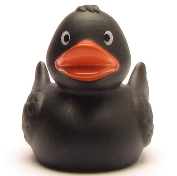 Merle rubber duck (black) - rubber duck