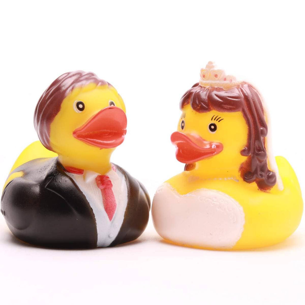 Bride and Groom Rubber Ducks - Rubber Duck Wedding Couple