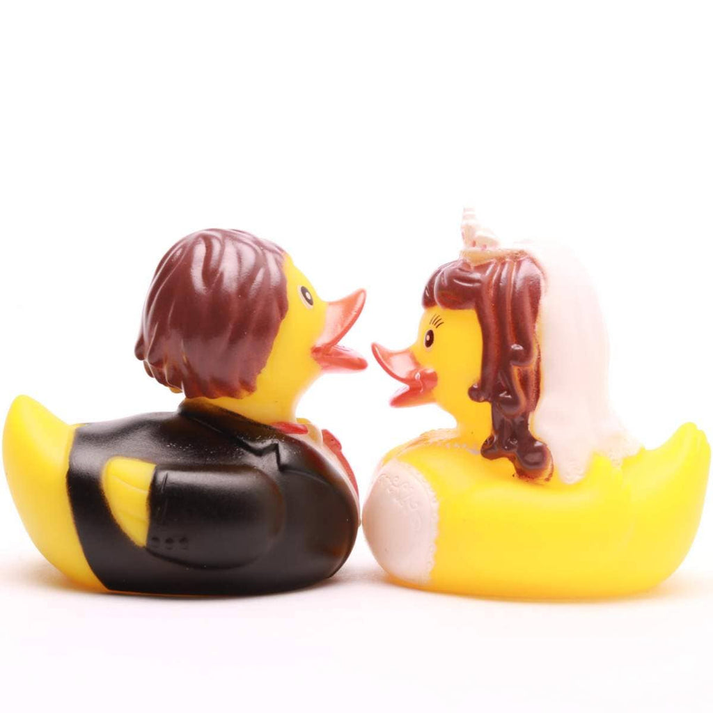 Bride and Groom Rubber Ducks - Rubber Duck Wedding Couple