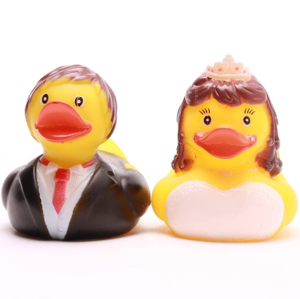 Bride and Groom Rubber Ducks - Rubber Duck Wedding Couple